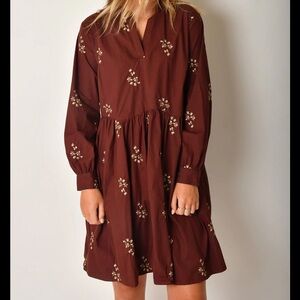 Floral red Dress B.Young size 34 European fits like a small